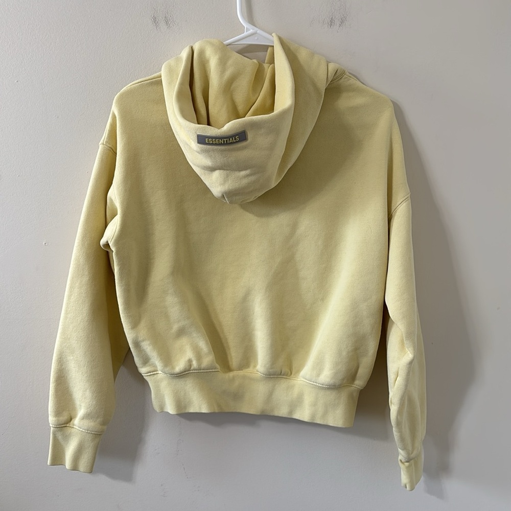 Essentials Fear of God Kids Pull-Over Hoodie Lemonade Size M (8) - Picture 6 of 10
